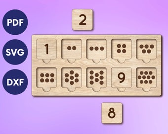 Math puzzle laser cut file, Laser cut puzzle file, Wood math board laser cut toy files, Laser cut montessori toys Laser file educational svg