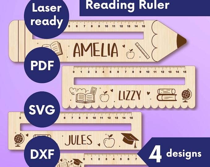 Kids Ruler Svg File Laser Cut Wooden RULER for Kids School Teacher Svg | Pdf | Ai | Eps ...