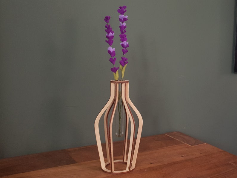 Set of 4 Wood Vases, Test Tube Vase Svg, Test Tube Propagation Station