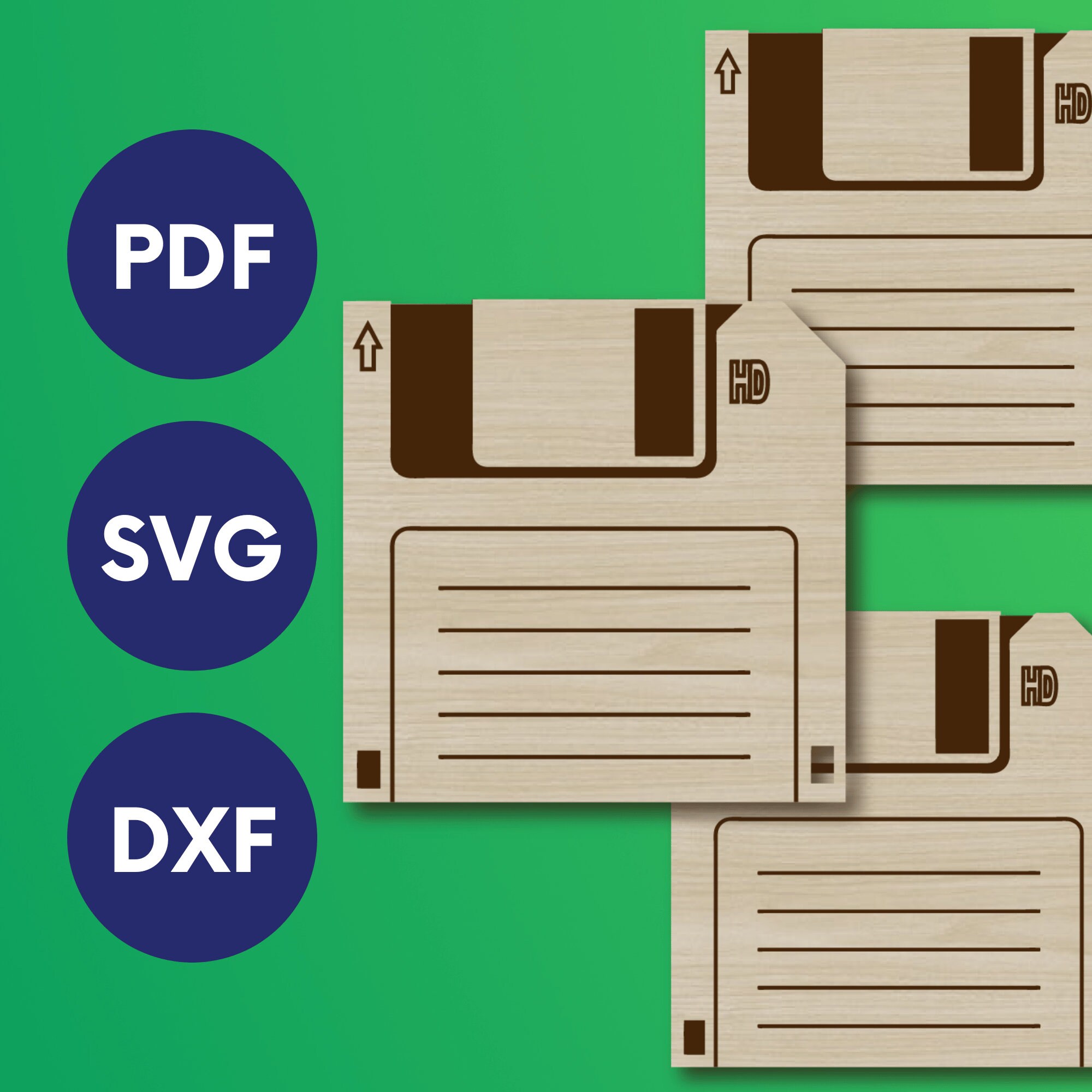 Floppy Disk Coaster Svg File Drink Coaster, Laser Cut Coaster Files
