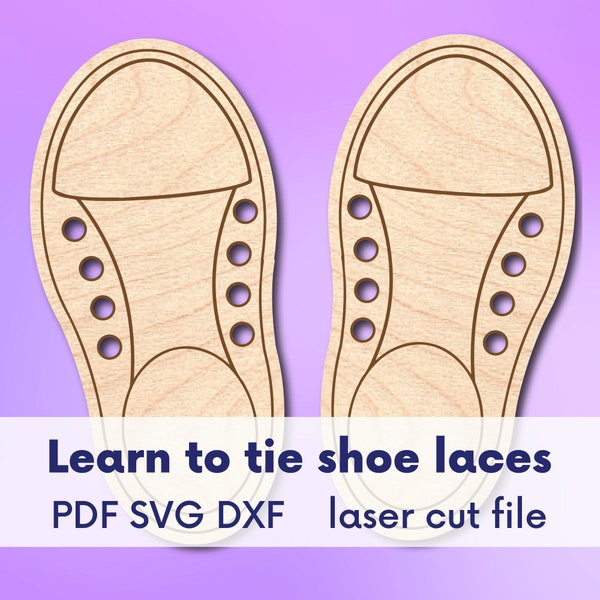 Chaussures Montessori attachant des jouets de laçage SVG, laçage de chaussures svg, pratique de l'attache de chaussures fichiers de jouets découpés au laser, jouets montessori découpés au laser