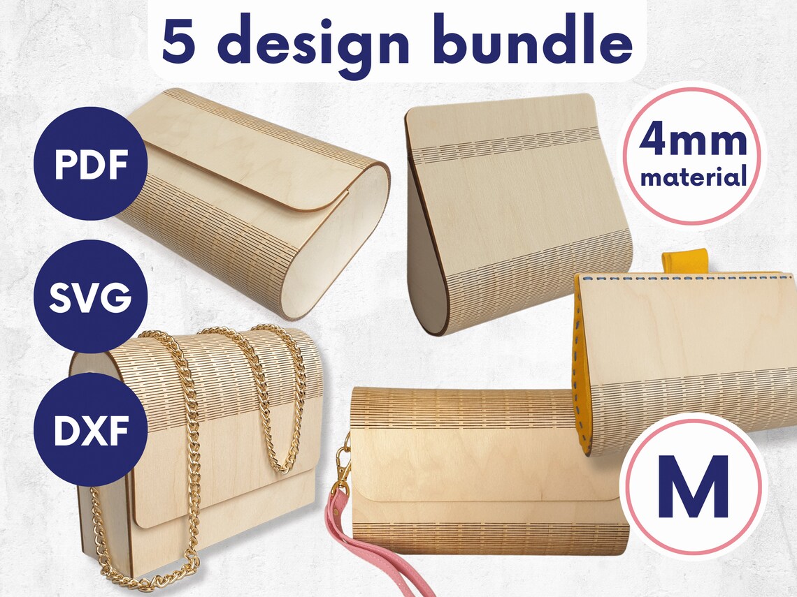 Laser Cut Hand Bag for Straps Laser Cut Handbag Dxf Wooden Etsy