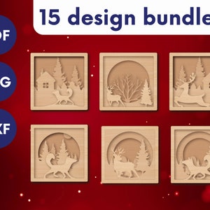 Lasergesneden kerstversieringen voor laser, rendierversieringen, kerstversiering laserbestanden Kerstmis, houten kerstversiering SVG-bestand