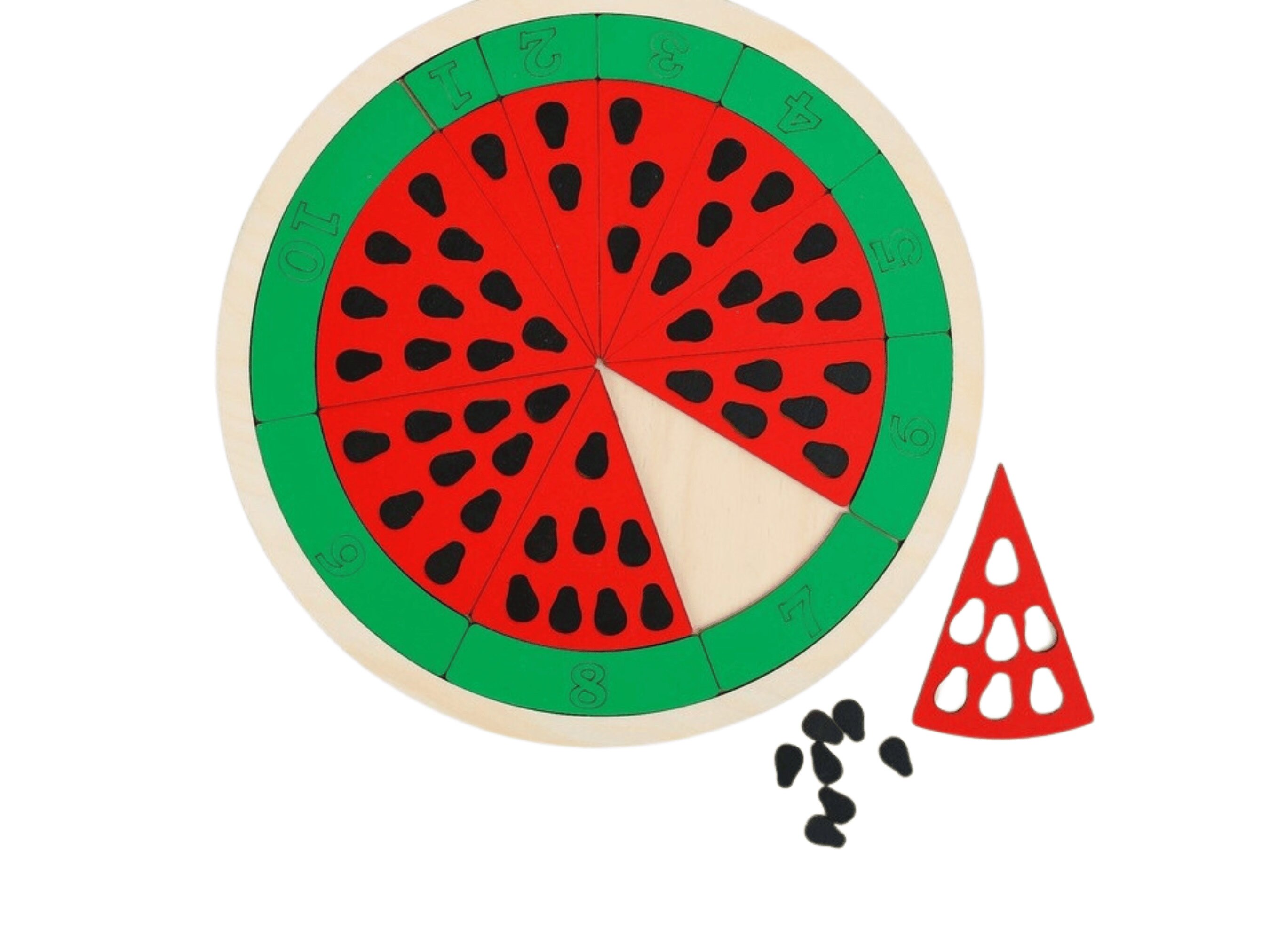 Watermelon Math Puzzle Laser Cut File Laser Cut Puzzle File Etsy