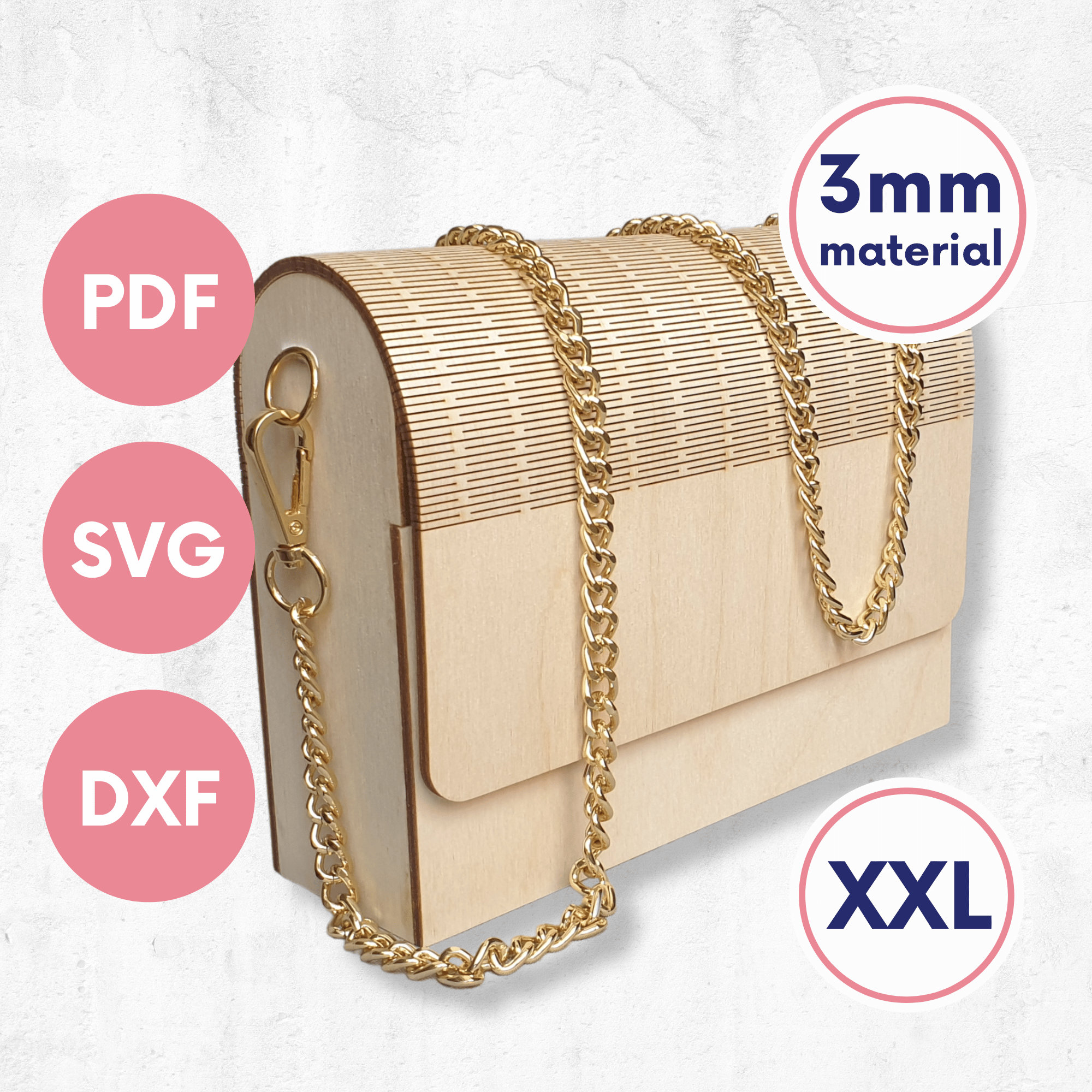 Laser Purse Svg, Purse Svg Laser File, Laser Cut Handbag, Wooden Purse