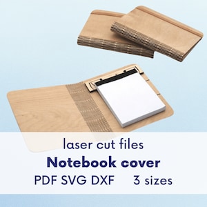 Laser Cut Notebook Cover Laser Template, Laser Notebook Svg, Wooden Notebook Cover Svg, Laser Notebook File, Live Hinge svg
