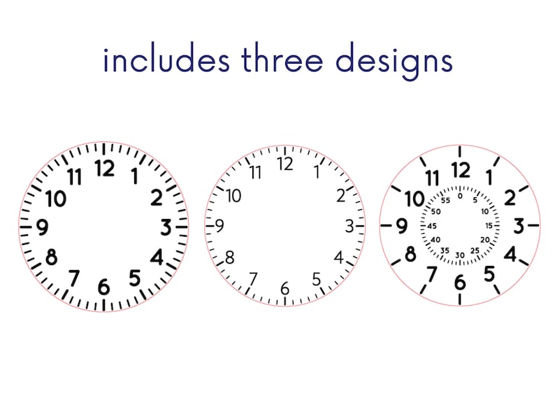 Wooden Learning Clock for Kids, Laser Cut Toy Files, Laser File