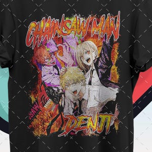 Denji Chainsaw Man Anime Manga Shirt – Bootleg Vintage Style Fan Merch Gift | Gildan Tee, Comfort Colors, Youth, Sweatshirt, Baby Onesie