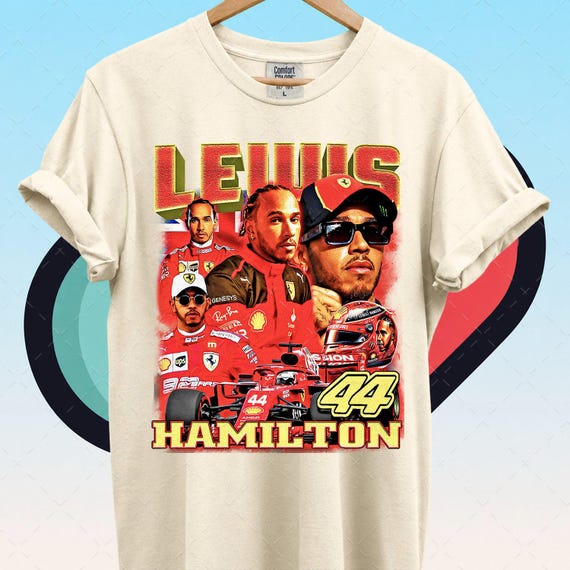 Lewis Hamilton Unisex Vintage Shirt, Vintage 90s Graphic Style Lewis Hamilton T-shirt, Lewis Hamilton Ferrari Shirt, Lewis Hamilton 44 ID