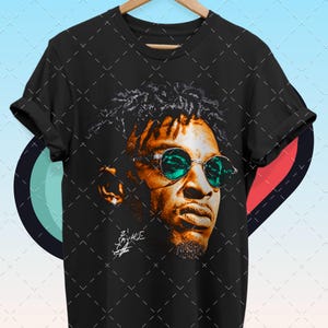 Camiseta unisex de estilo suave 21 SAVAGE, camiseta de rap 21 Savage, merchandising de conciertos, álbum, póster de los 90, camiseta gráfica