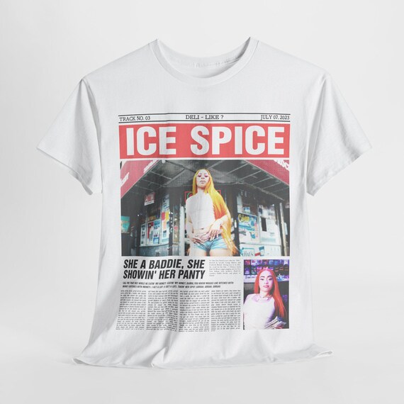 Ice Spice Deli Shirt, She A Baddie, She Showin' Her Panty Shirt, Ice Spice Shirt, Vintage Rap Tee Ice Spice, Ice Spice Munch Fan ID