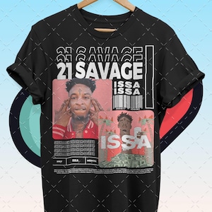 21 SAVAGE Vintage Bootleg Inspired Camiseta / Camiseta gráfica unisex / 21 Savage Vintage Camiseta / 21 Savage - ISSA Camiseta unisex