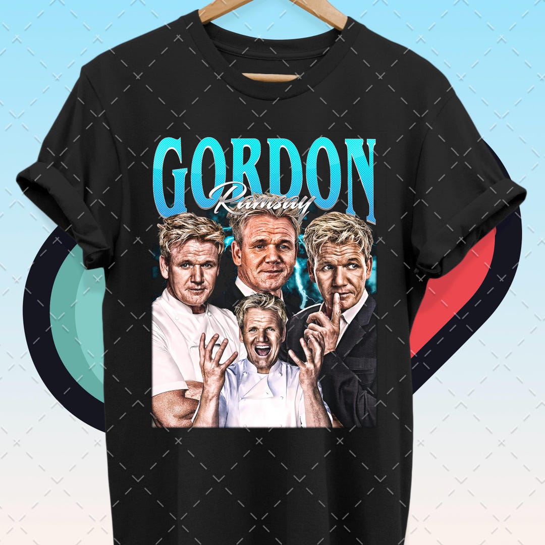 Gordon Ramsay Celebrity Chef Vintage T-shirt, TV Show T-shirt, Retro ...