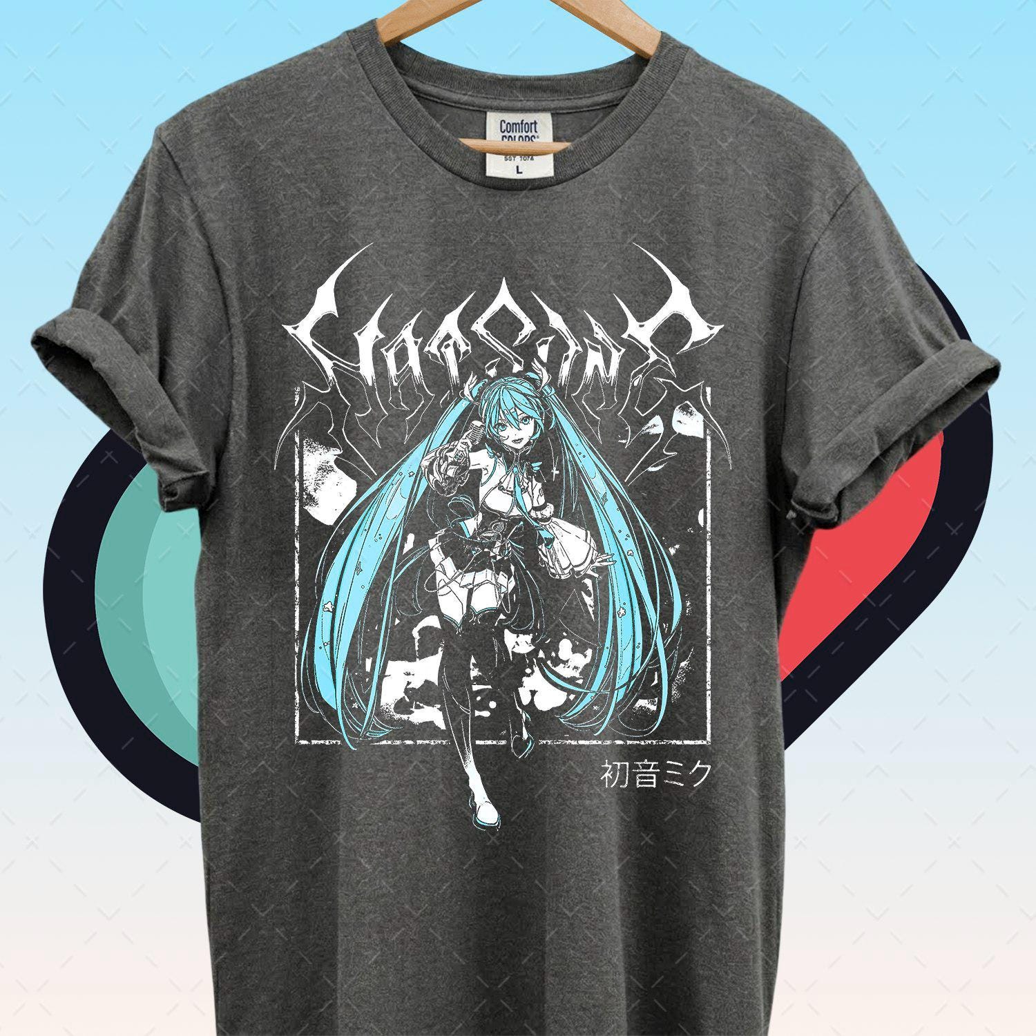 Hatsune Miku Vocaloid Tee, Anime Graphic Sweatshirt, Dead Metal