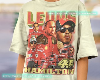 T-shirt vintage Lewis Hamilton en édition limitée, T-shirt Formula Racing, T-shirt hommage aux fans rétro des années 90, cadeau pour femme et homme HC5892