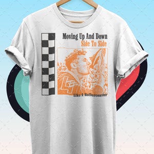 LANDO NORRIS F1 Racer, Formula One Unisex Softstyle T-Shirt, Lando Norris - like a rollercoaster Shirt