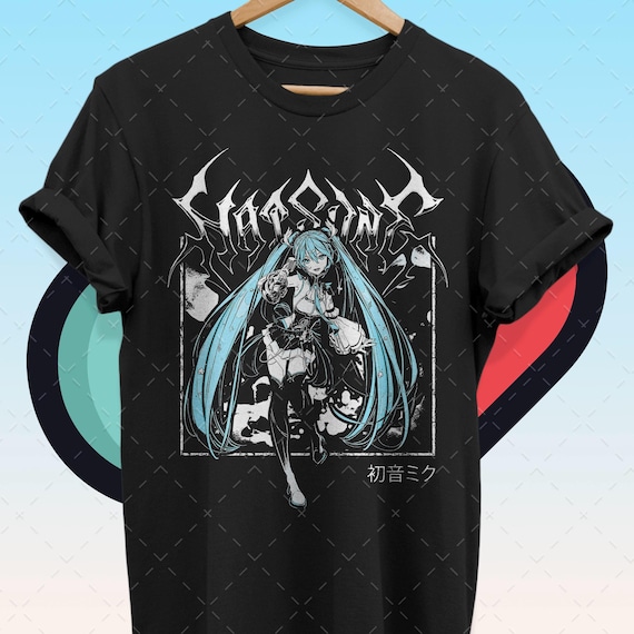 Hatsune Miku Vocaloid Tee, Anime Graphic Sweatshirt, Dead Metal Style Design Merch Gift ID