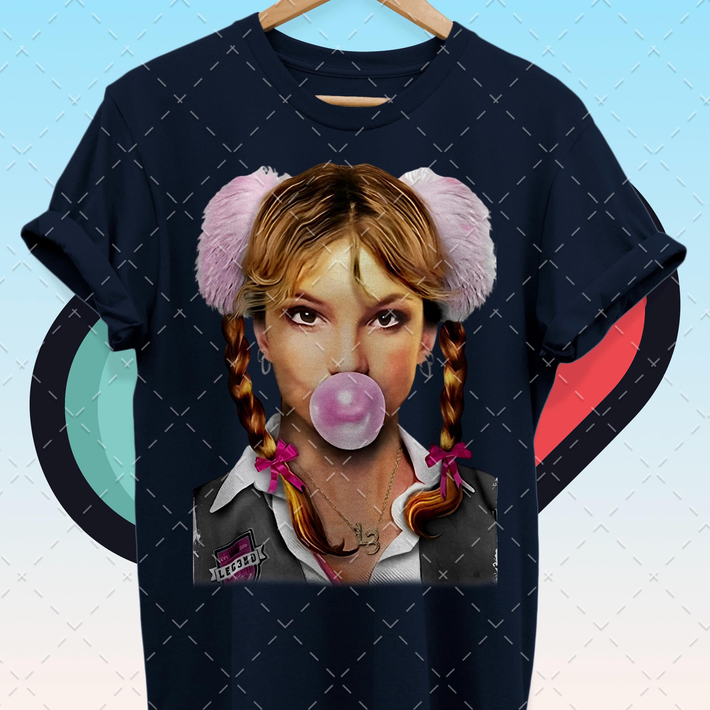 Britney Spears Bubblegum Shirt: Y2K Pop Tee, Vintage Fan Merch 969