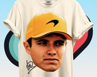 Lando Norris Shirt, Lando Norris Comfort Colors Shirt, Vintage Norris McLaren T-shirt, F1 McLaren Fan Merch, Gift for Lando Norris Fan ID