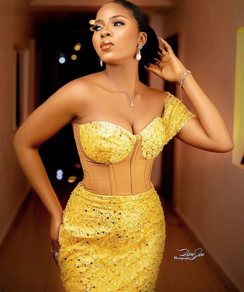 Aso Ebi Dresses,Wedding Guest, Lace style,Owanbe ,Aso ebi dress, Women Dress, African Lace Gown, Dress for Women, Evening Dress, Nigerian Trendy gown,DS4708 main image 0