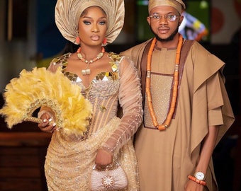 Couple African clothing, African couple matching outfits African wedding dress Matching African couple engagement outfit Men African fashion