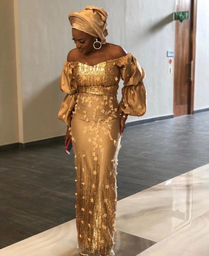 Wedding Guest Lace Styleowanbe aso Ebi Dress Women Dress Etsy