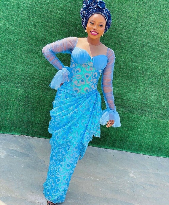 Wedding Guest, Lace Style,owanbe ,aso Ebi Dress, Women Dress, African Lace  Gown, Dress for Women, Evening Dress, Nigerian Trendy Gown, -  Canada