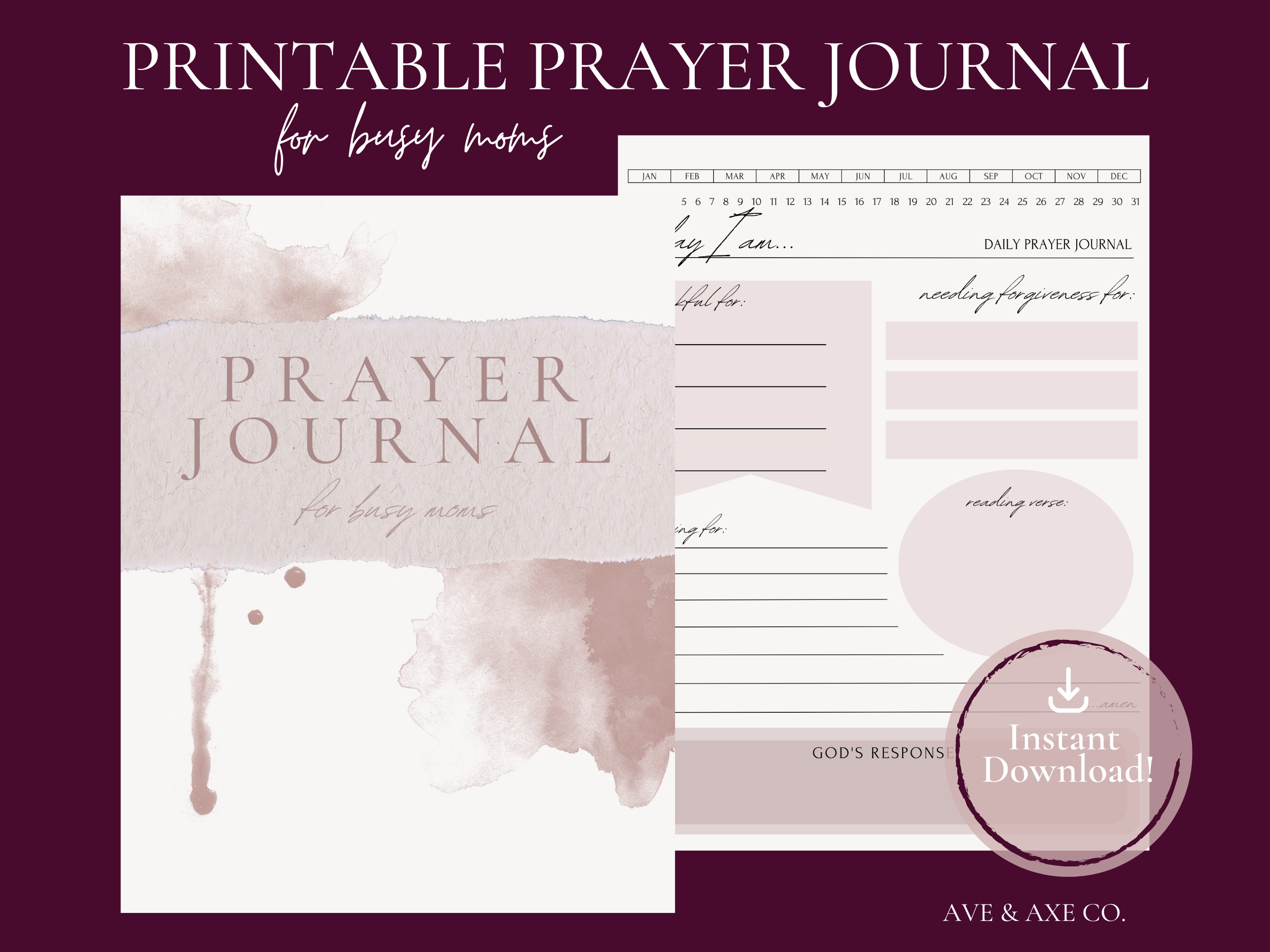 Prayer Journal Printable for Busy Moms - Etsy