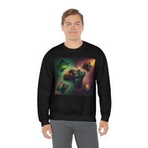 Abstract Art Video Game Controller Phase 1.2 Unisex Heavy Blend Crewneck Sweatshirt