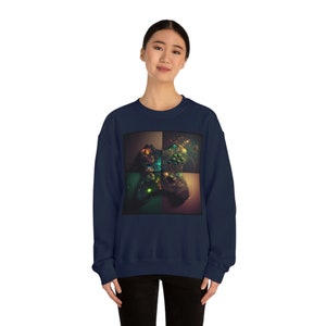 Abstrakte Kunst Galaxy Videospiel Controller Unisex Heavy Blend Crewneck Sweatshirt