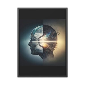 Concept of Divided Consciousness Version 2 Framed Paper Posters | Wall Art | Home Decor | Wall Decor | Digital Art | Artwork | Art | Poster