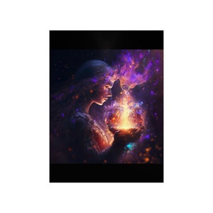 Female Witch Casting a Love Spell Premium Matte Vertical Posters | Wall Art | Home Decor | Gift for Her | Valentines Day Gift | Wall Decor