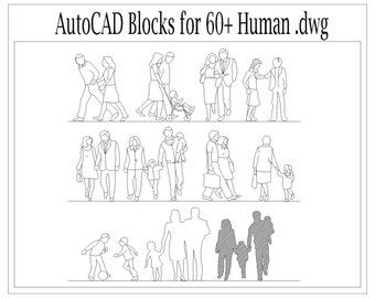 AutoCAD 2D DWG blocks templates drawings-Human Facade -  Portugal