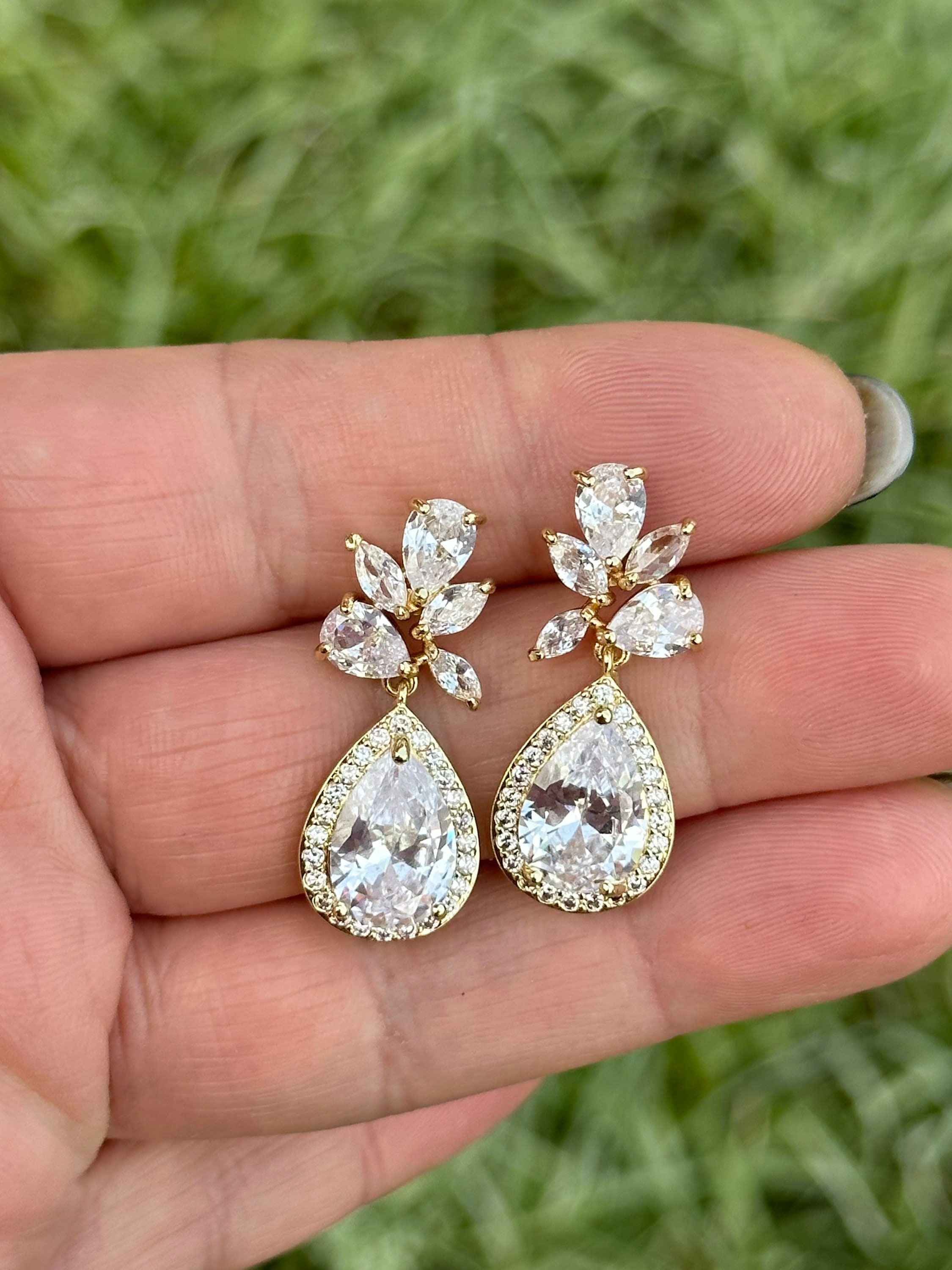 Small on sale wedding earrings