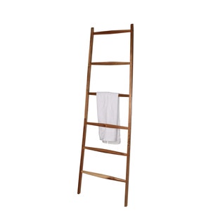 Wooden Towel Ladder for Bathroom Drying & Storage Stand