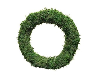 10" 12" 14" Padded Moss Effect Round Wreath Rings Xmas Christmas Decoration