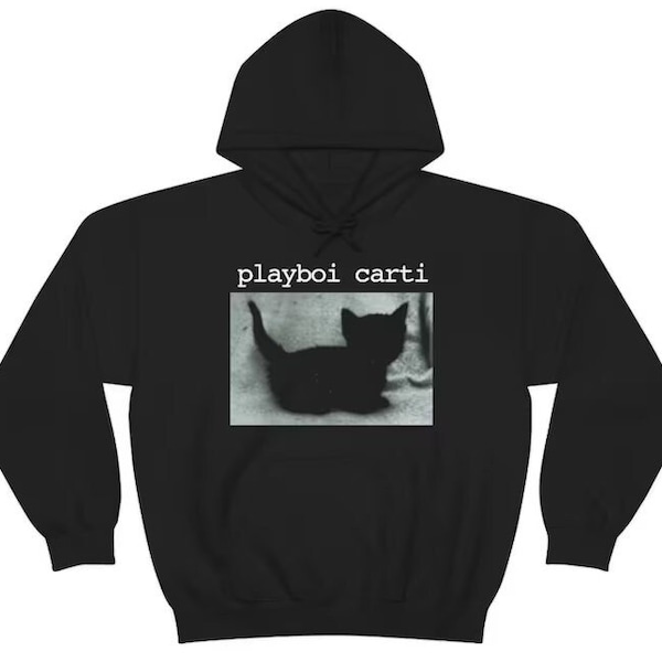 Playboi Carti - Black Cat Pullover Hoodies - WLR Merch- T shirts- Sweatshirt