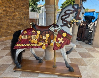 Reproduction Of Dentzel-Muller “Mexican" Wooden Carousel Horse