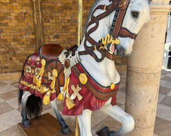 Reproduction Of Dentzel-Muller “Mexican" Wooden Carousel Horse