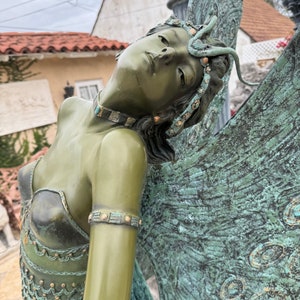 Rare 7 Foot Whimsical Butterfly Fairy Bronze Lady Life Size Garden Sculpture Statue