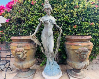 フランスアンティーク 鋳鉄製 白いプランター　ガーデニング アンティークフランス製鋳鉄プランター - Etsy 日本