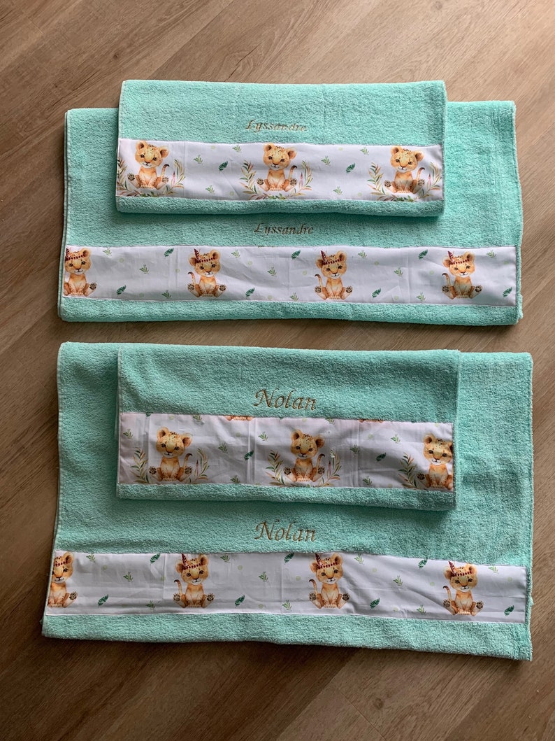 Aanpasbare 100% handgemaakte badhanddoek voor baby's, kinderen afbeelding 1