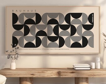 Poster geometrico Bauhaus: stampa artistica della galleria d'epoca