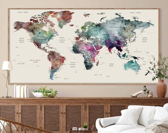 World Map Wall Art Large Poster - Il 340x270.5048227687 Pmht 