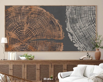 Beige Tree Ring Poster Prints, Large Nordic Prints Tree Stump Prints Tree Ring Art Abstract Art Print, Modern Neutral Abstract Wall Art -D04