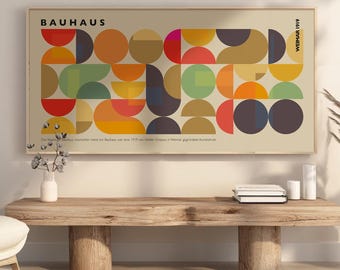 Bauhaus Exhibition Poster: Geometric Wall Art Print