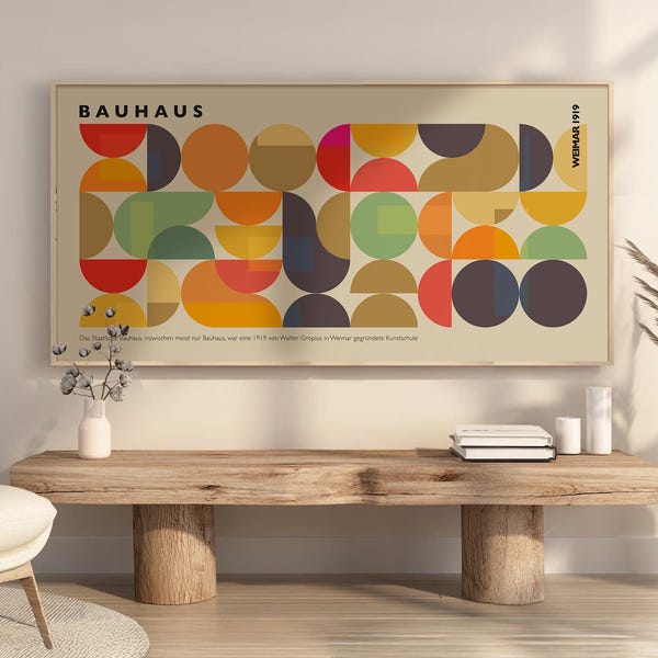 Bauhaus Exhibition Poster: Geometric Wall Art Print