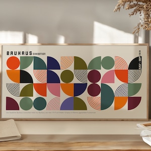 Bauhaus Poster, Large Exhibition Mid Century Modern Wall Art