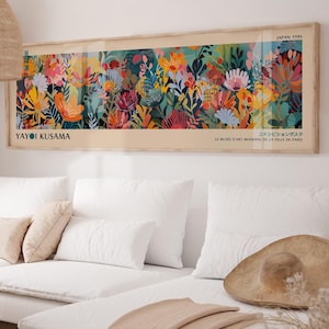 Wabi Sabi Kusama Poster, Japanese Abstract Floral Wall Art