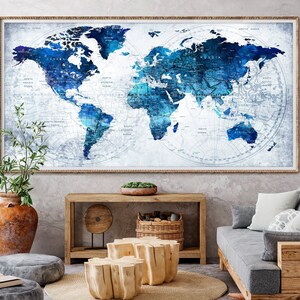 World Map Wall Art, Regalo di inaugurazione della casa per la famiglia, Home Wall Decor Living Room, Travel World Map Push Pin, Regalo di compleanno, Weltkarte Holz -F76